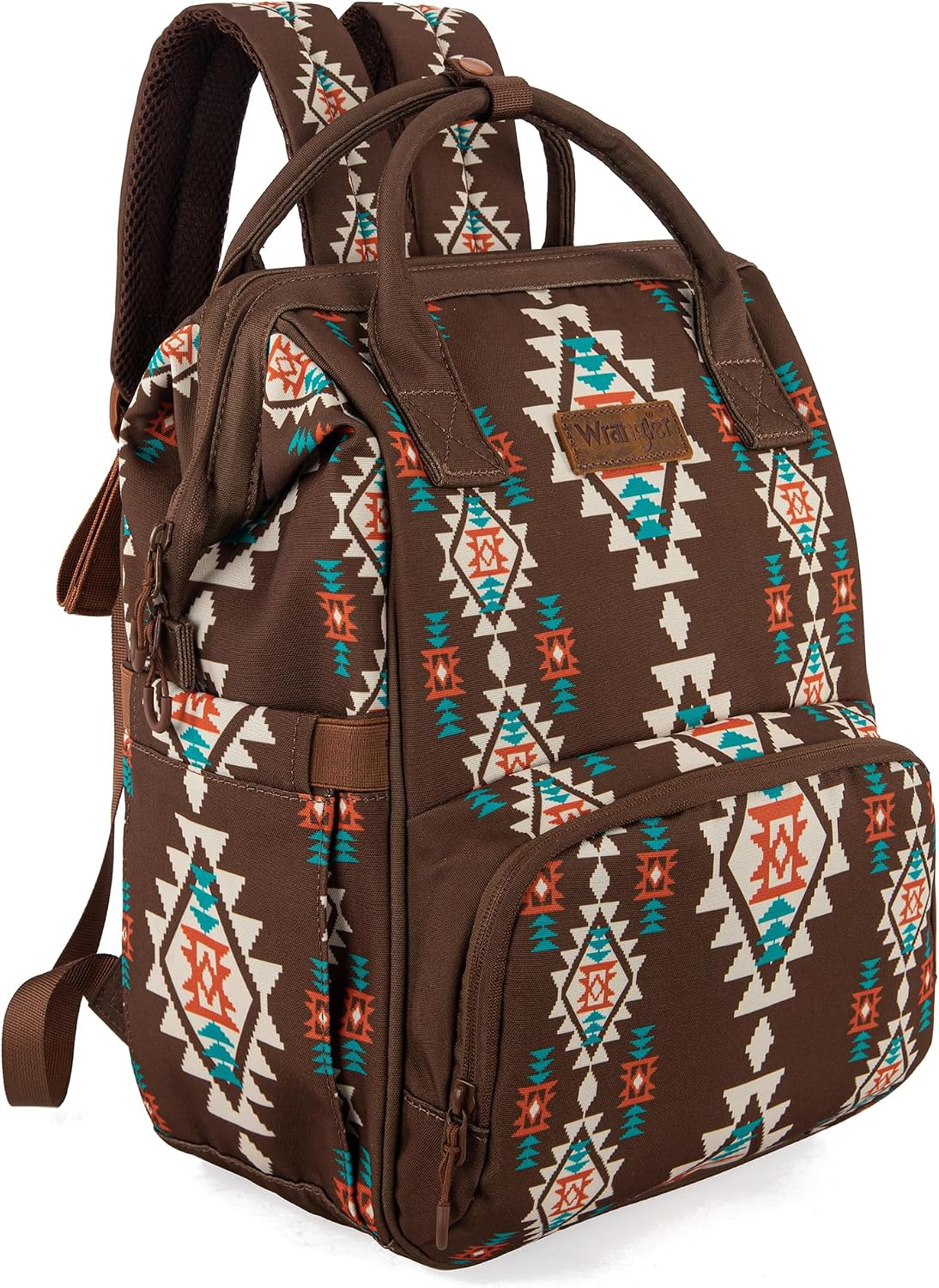 Aztec Backpack Organized Daypack Travel Baby Bag with Stroller Strap and Side Bottle Pockets WG2204-9110CM