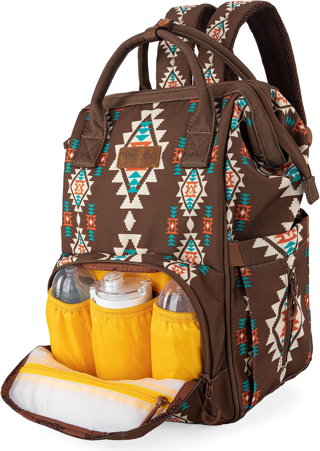 Aztec Backpack Organized Daypack Travel Baby Bag with Stroller Strap and Side Bottle Pockets WG2204-9110CM
