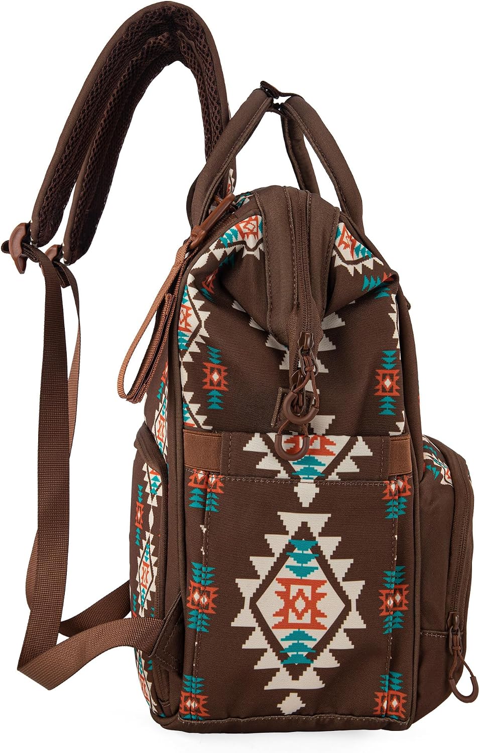 Aztec Backpack Organized Daypack Travel Baby Bag with Stroller Strap and Side Bottle Pockets WG2204-9110CM