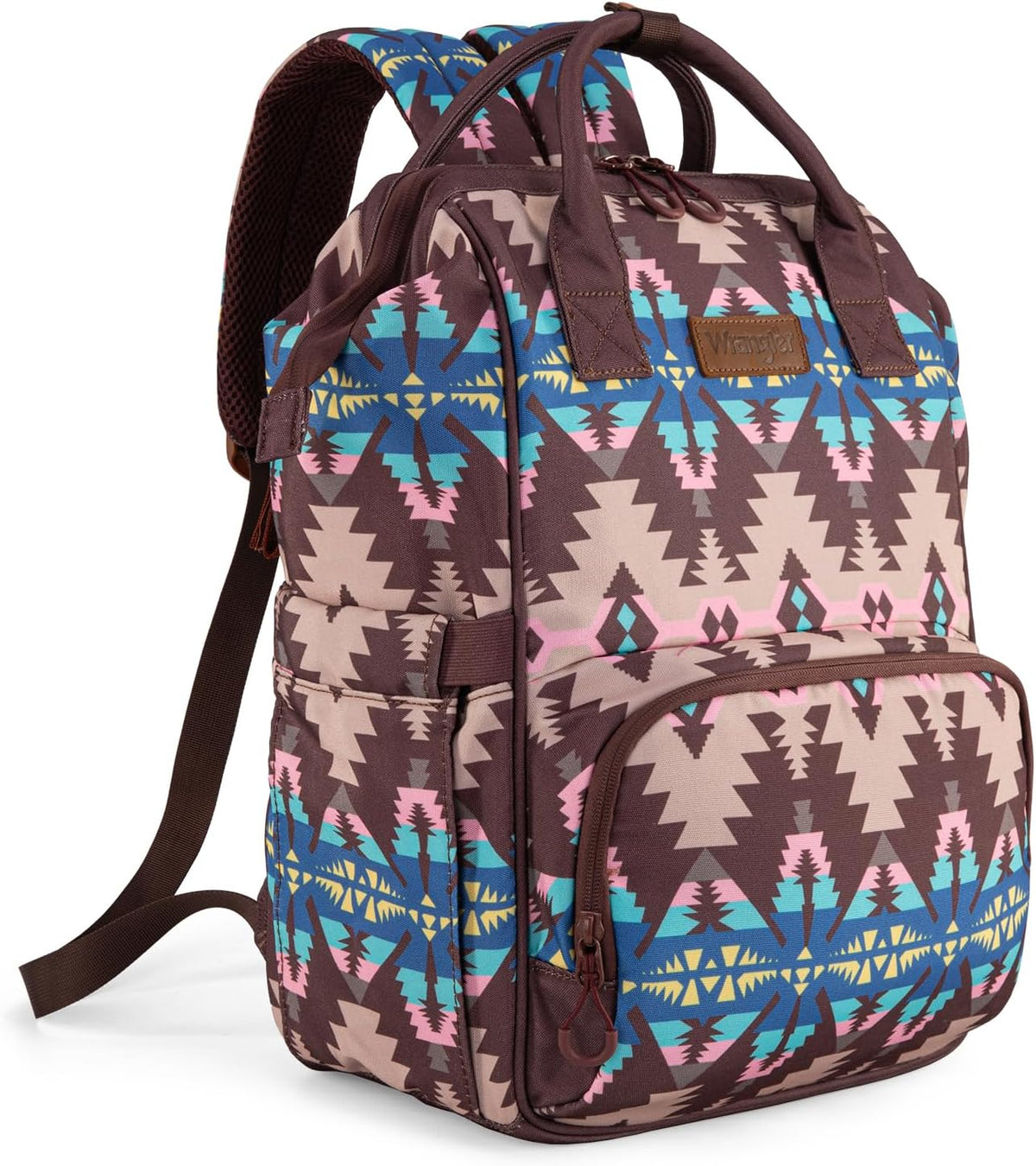 Aztec Backpack Organized Daypack Travel Baby Bag with Stroller Strap and Side Bottle Pockets WG2204-9110CM