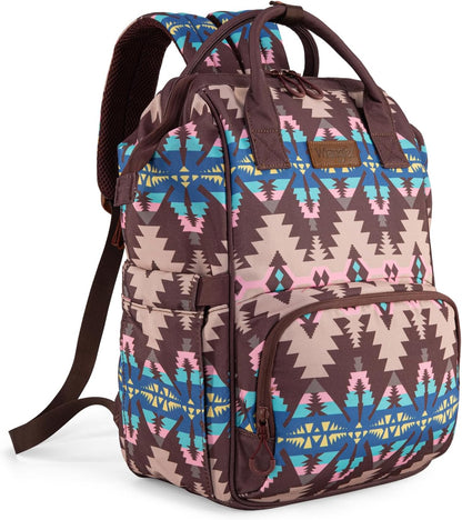 Aztec Backpack Organized Daypack Travel Baby Bag with Stroller Strap and Side Bottle Pockets WG2204-9110CM