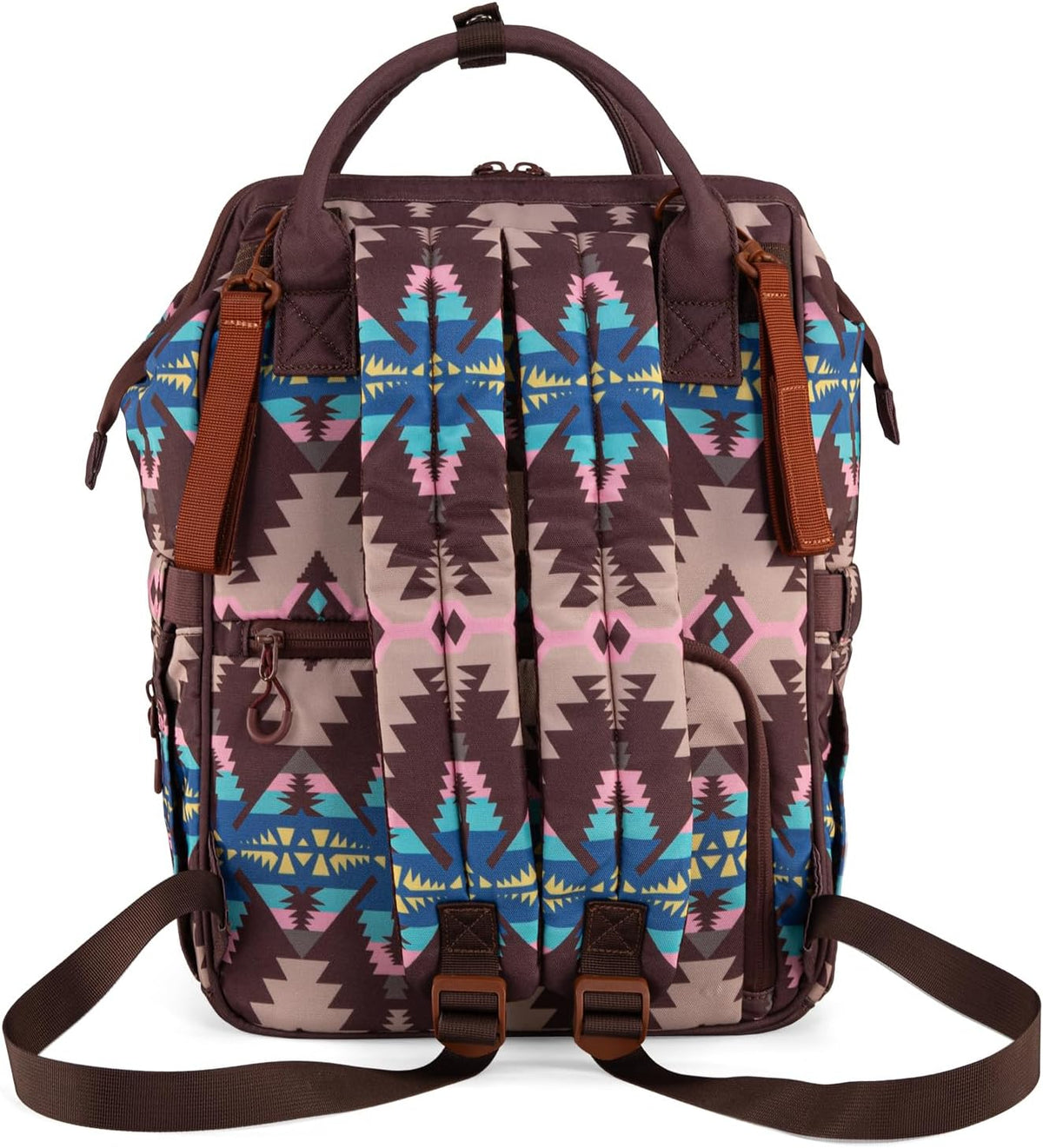Aztec Backpack Organized Daypack Travel Baby Bag with Stroller Strap and Side Bottle Pockets WG2204-9110CM