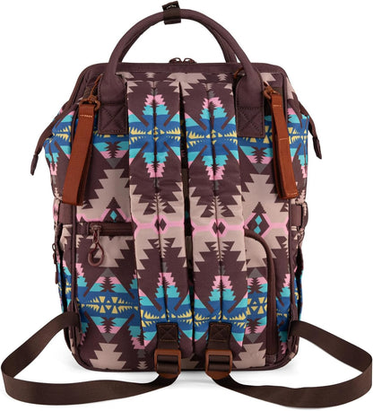 Aztec Backpack Organized Daypack Travel Baby Bag with Stroller Strap and Side Bottle Pockets WG2204-9110CM