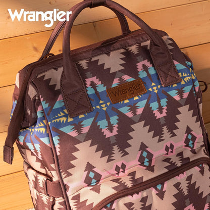 Aztec Backpack Organized Daypack Travel Baby Bag with Stroller Strap and Side Bottle Pockets WG2204-9110CM