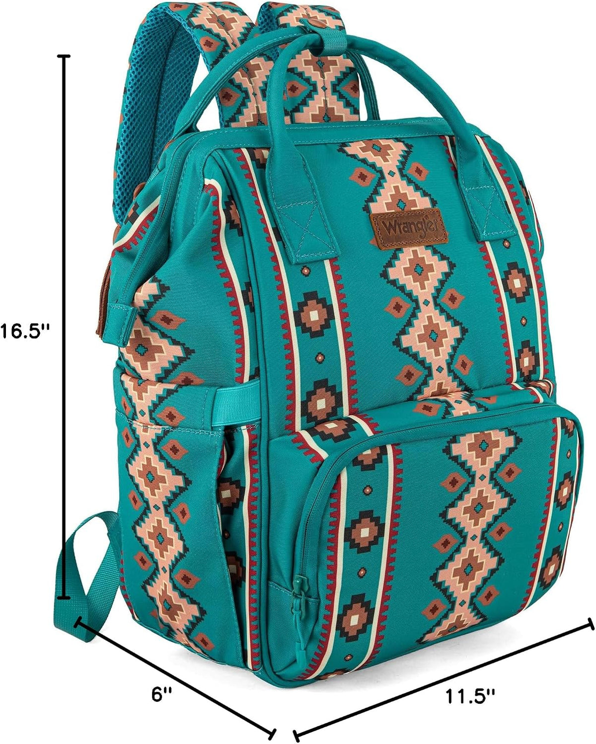 Aztec Backpack Organized Daypack Travel Baby Bag with Stroller Strap and Side Bottle Pockets WG2204-9110CM