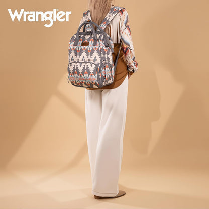 Aztec Backpack Organized Daypack Travel Baby Bag with Stroller Strap and Side Bottle Pockets WG2204-9110CM