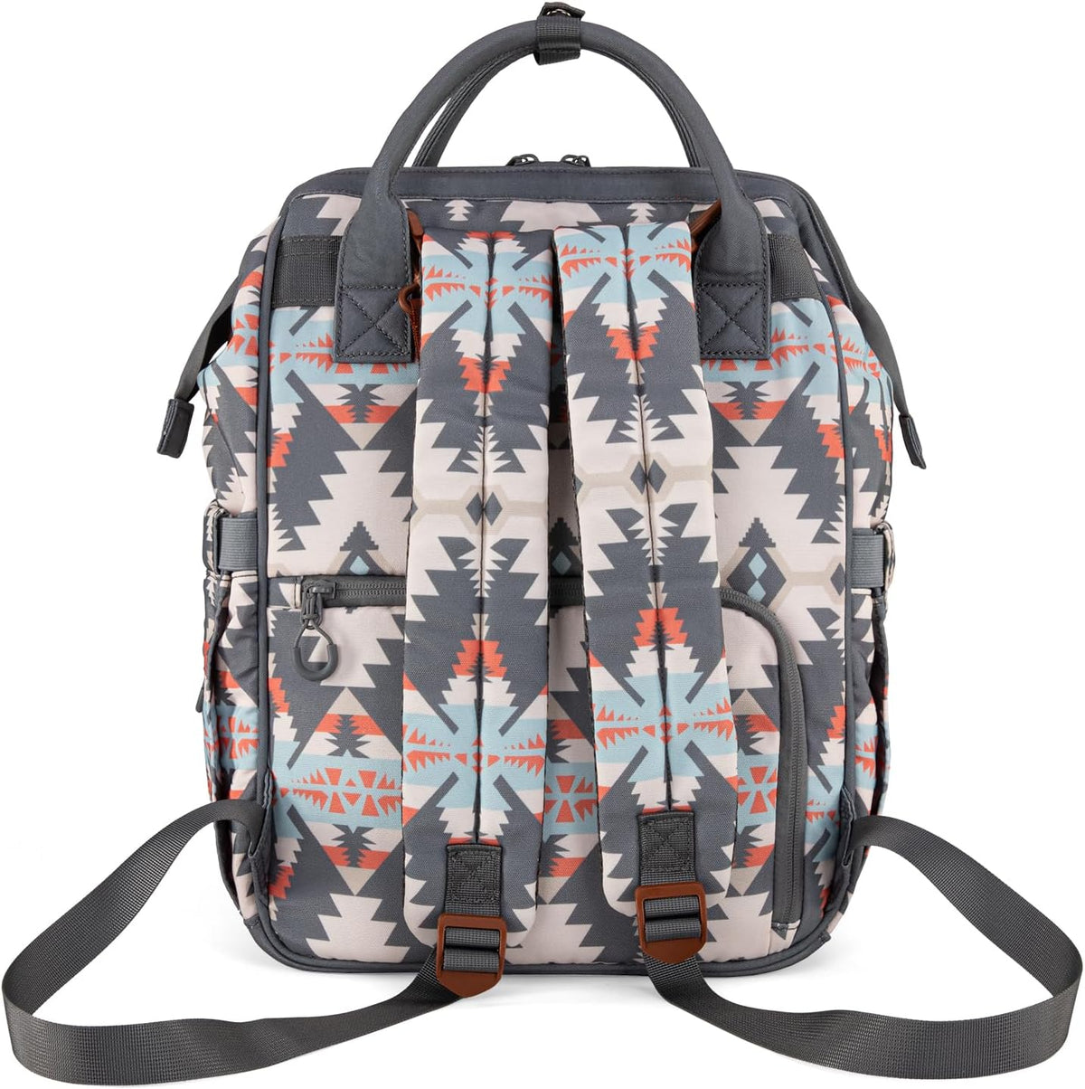 Aztec Backpack Organized Daypack Travel Baby Bag with Stroller Strap and Side Bottle Pockets WG2204-9110CM