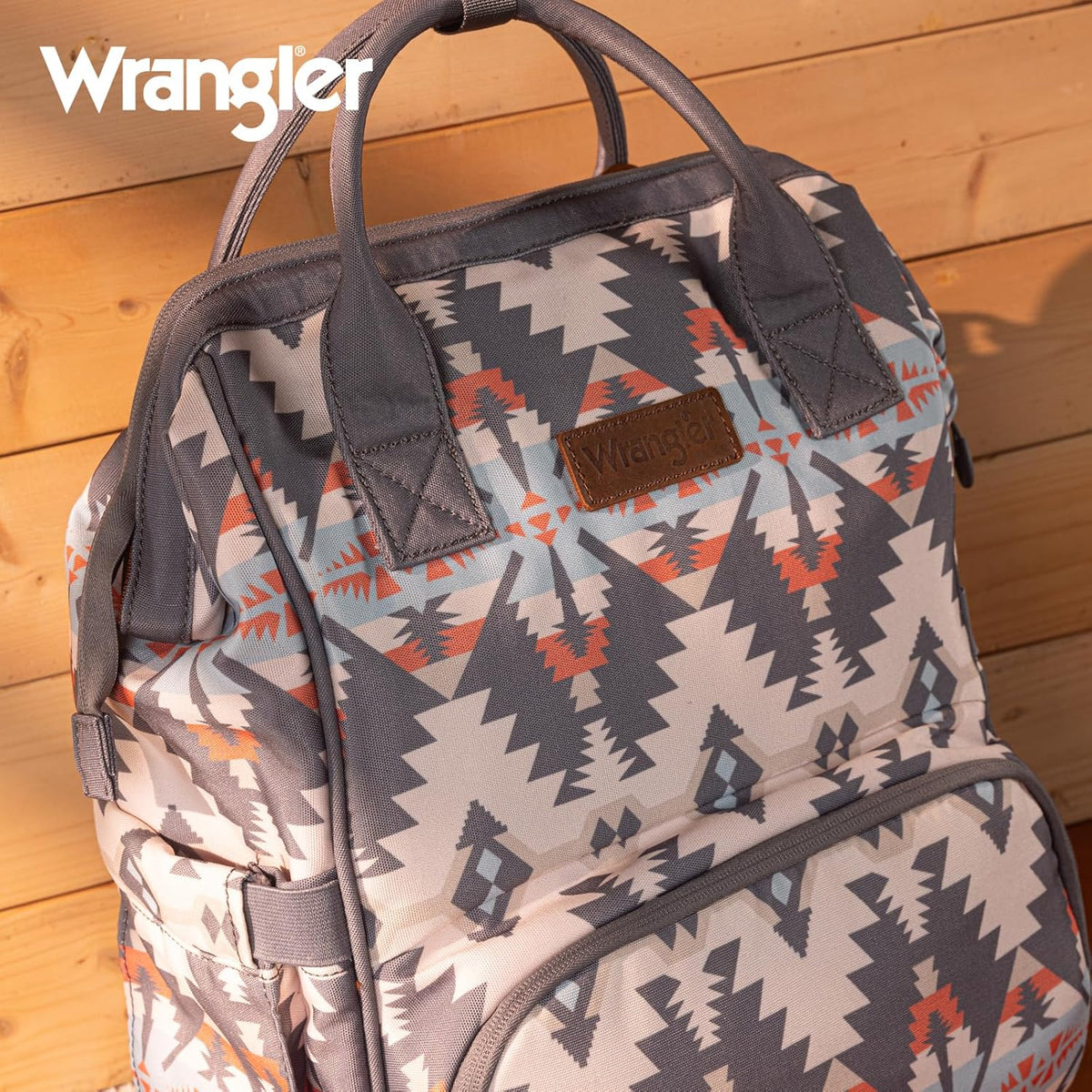 Aztec Backpack Organized Daypack Travel Baby Bag with Stroller Strap and Side Bottle Pockets WG2204-9110CM