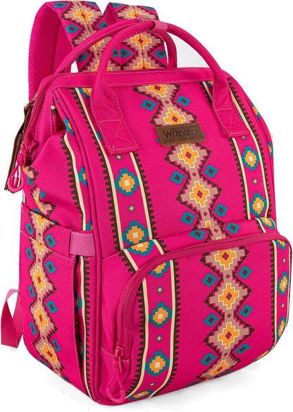 Aztec Backpack Organized Daypack Travel Baby Bag with Stroller Strap and Side Bottle Pockets WG2204-9110CM