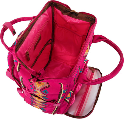 Aztec Backpack Organized Daypack Travel Baby Bag with Stroller Strap and Side Bottle Pockets WG2204-9110CM