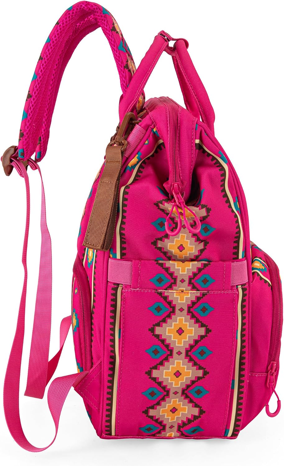 Aztec Backpack Organized Daypack Travel Baby Bag with Stroller Strap and Side Bottle Pockets WG2204-9110CM