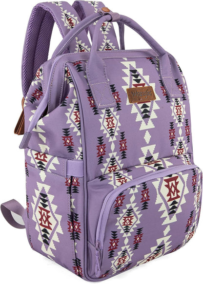 Aztec Backpack Organized Daypack Travel Baby Bag with Stroller Strap and Side Bottle Pockets WG2204-9110CM