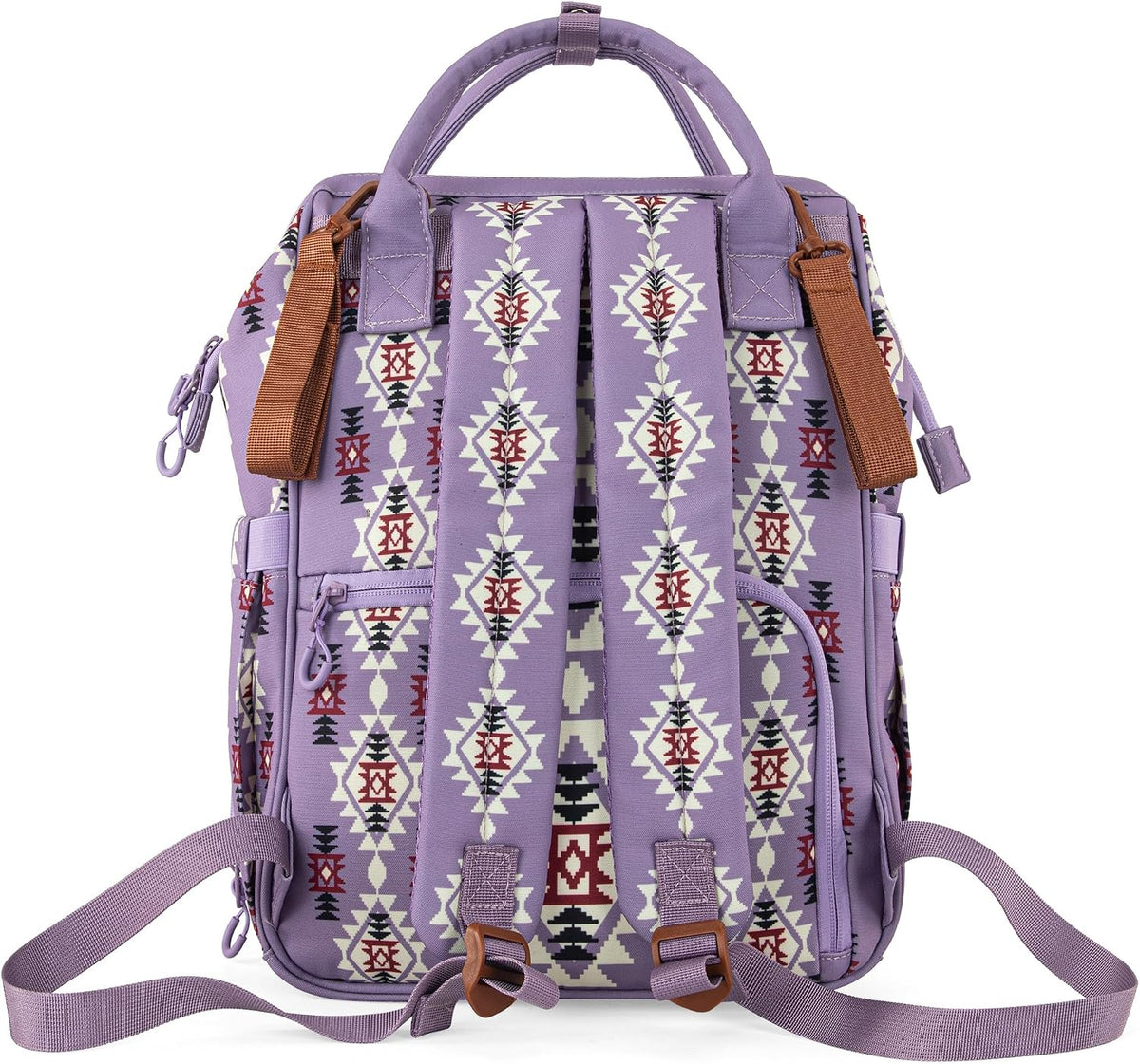 Aztec Backpack Organized Daypack Travel Baby Bag with Stroller Strap and Side Bottle Pockets WG2204-9110CM