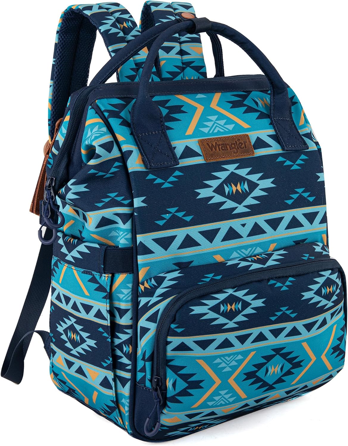 Aztec Backpack Organized Daypack Travel Baby Bag with Stroller Strap and Side Bottle Pockets WG2204-9110CM