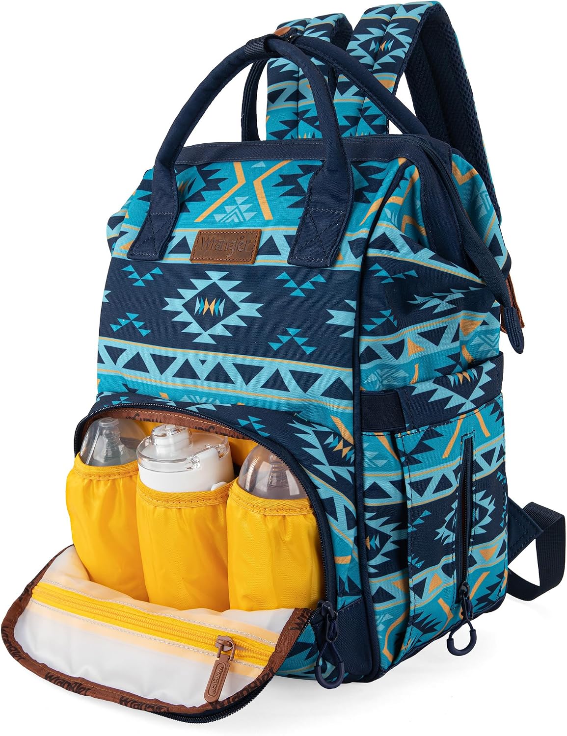 Aztec Backpack Organized Daypack Travel Baby Bag with Stroller Strap and Side Bottle Pockets WG2204-9110CM
