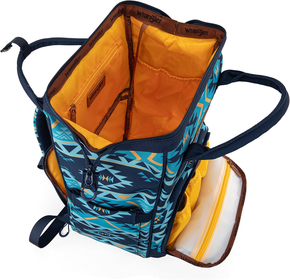 Aztec Backpack Organized Daypack Travel Baby Bag with Stroller Strap and Side Bottle Pockets WG2204-9110CM