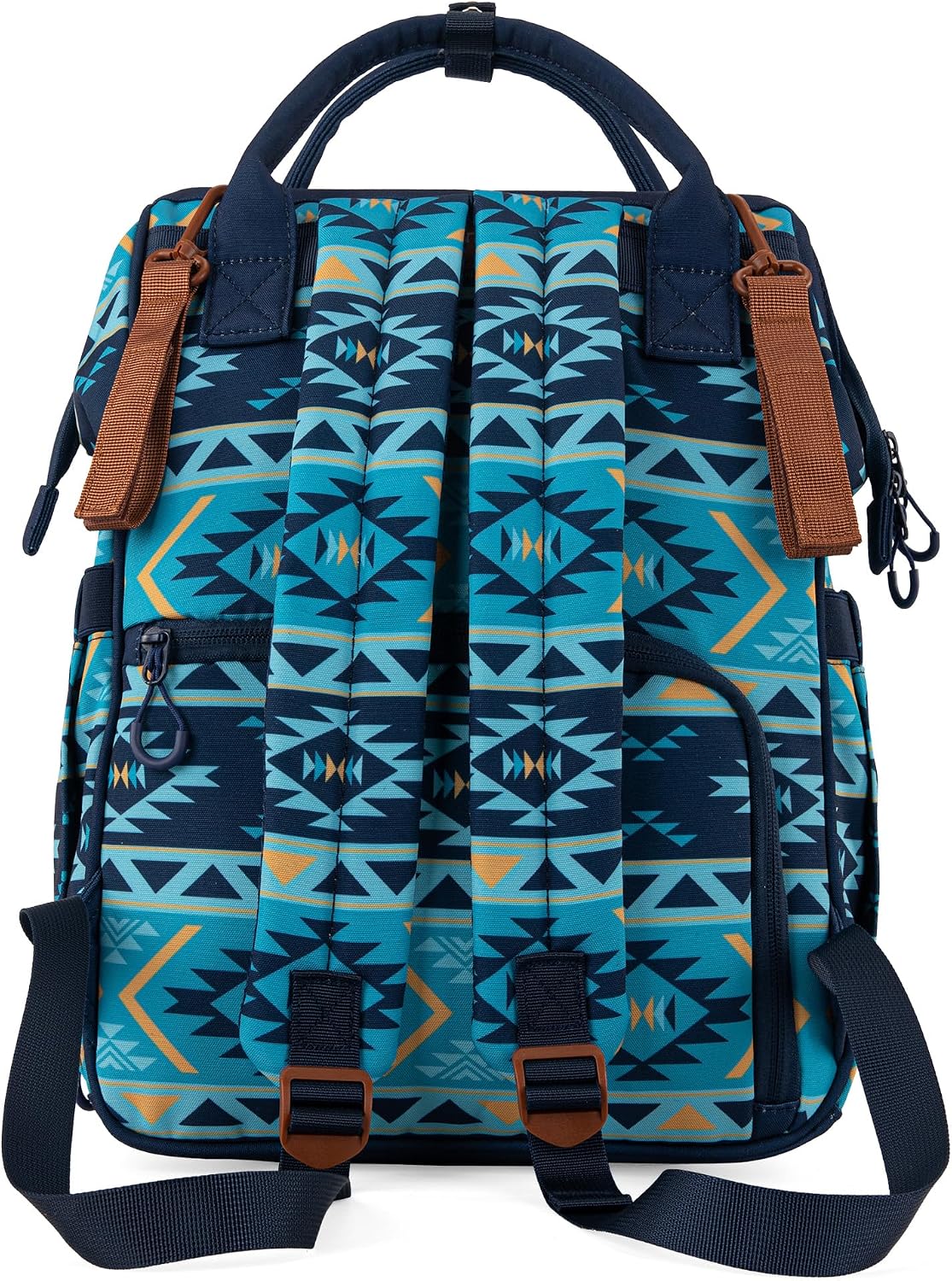 Aztec Backpack Organized Daypack Travel Baby Bag with Stroller Strap and Side Bottle Pockets WG2204-9110CM