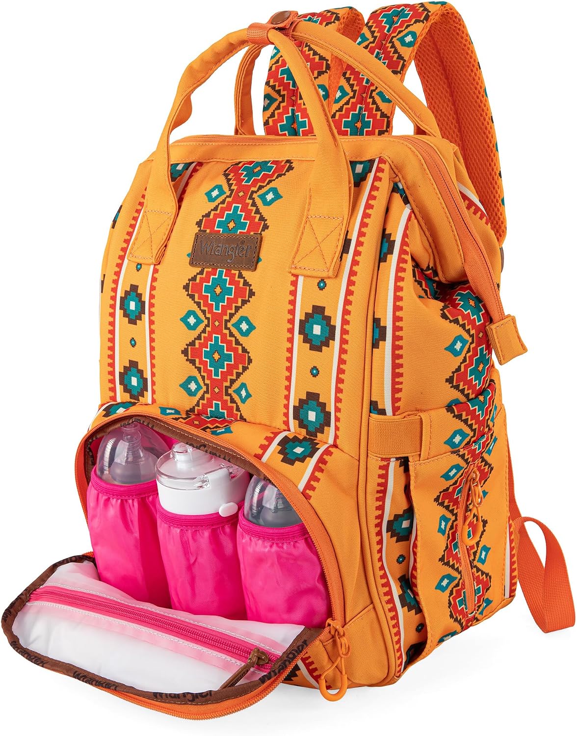 Aztec Backpack Organized Daypack Travel Baby Bag with Stroller Strap and Side Bottle Pockets WG2204-9110CM
