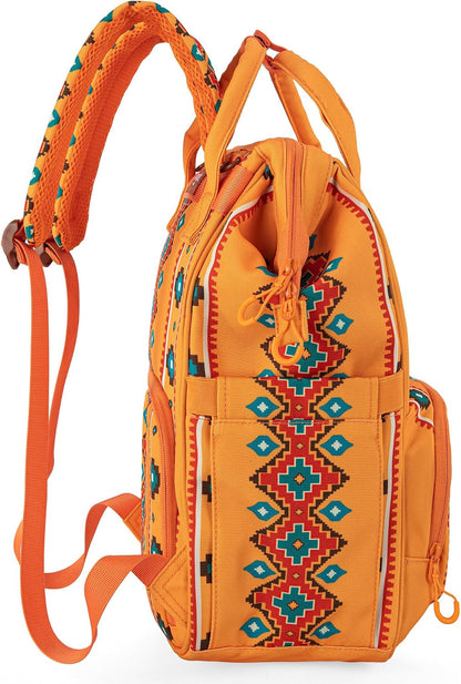 Aztec Backpack Organized Daypack Travel Baby Bag with Stroller Strap and Side Bottle Pockets WG2204-9110CM