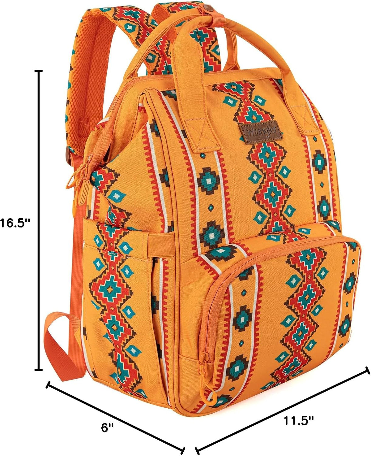 Aztec Backpack Organized Daypack Travel Baby Bag with Stroller Strap and Side Bottle Pockets WG2204-9110CM