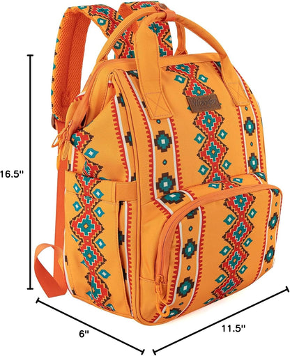 Aztec Backpack Organized Daypack Travel Baby Bag with Stroller Strap and Side Bottle Pockets WG2204-9110CM