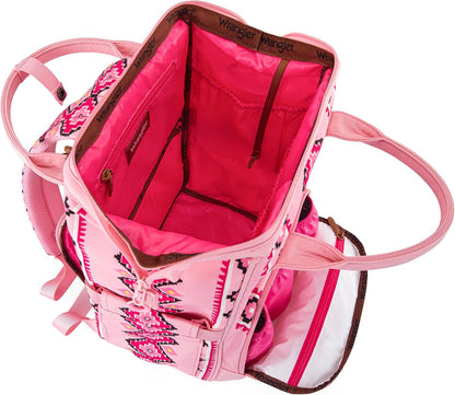 Aztec Backpack Organized Daypack Travel Baby Bag with Stroller Strap and Side Bottle Pockets WG2204-9110CM