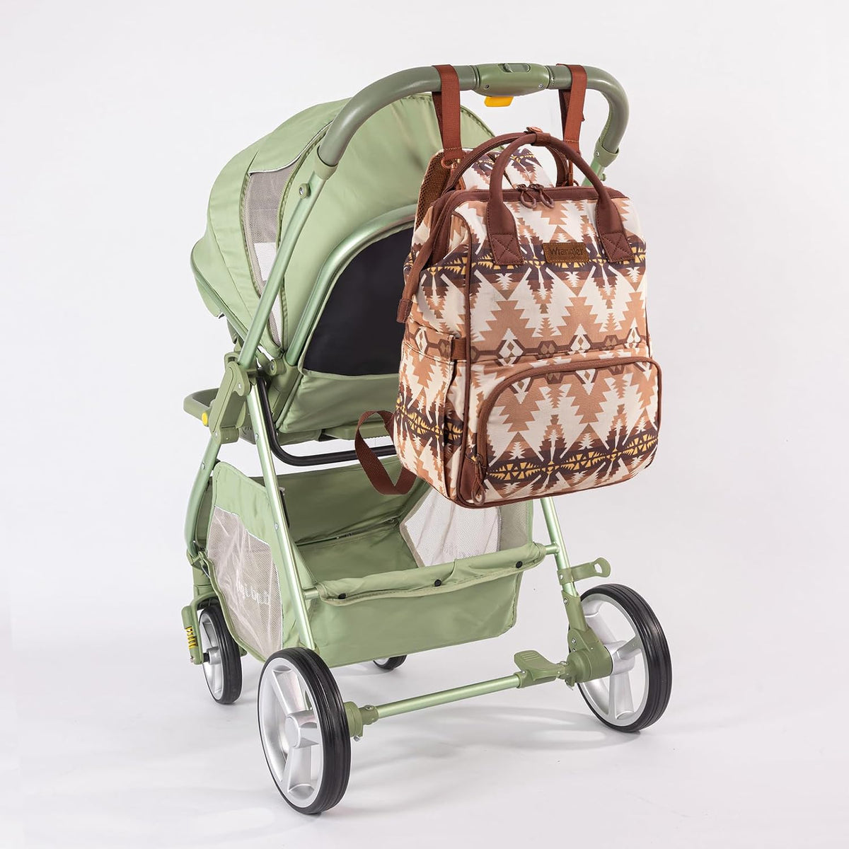Aztec Backpack Organized Daypack Travel Baby Bag with Stroller Strap and Side Bottle Pockets WG2204-9110CM