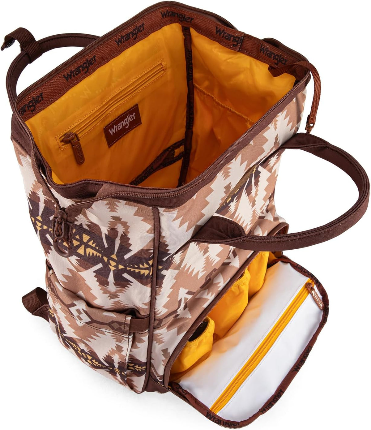 Aztec Backpack Organized Daypack Travel Baby Bag with Stroller Strap and Side Bottle Pockets WG2204-9110CM