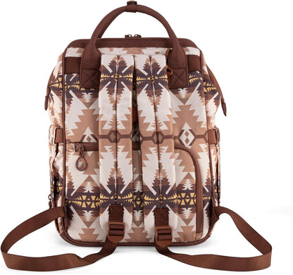 Aztec Backpack Organized Daypack Travel Baby Bag with Stroller Strap and Side Bottle Pockets WG2204-9110CM
