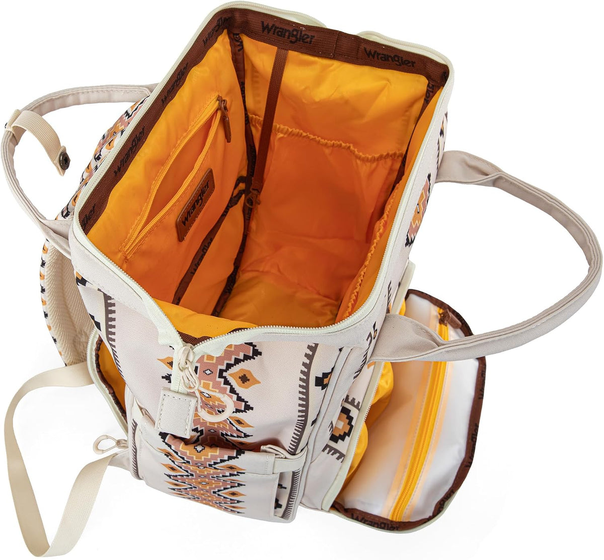 Aztec Backpack Organized Daypack Travel Baby Bag with Stroller Strap and Side Bottle Pockets WG2204-9110CM