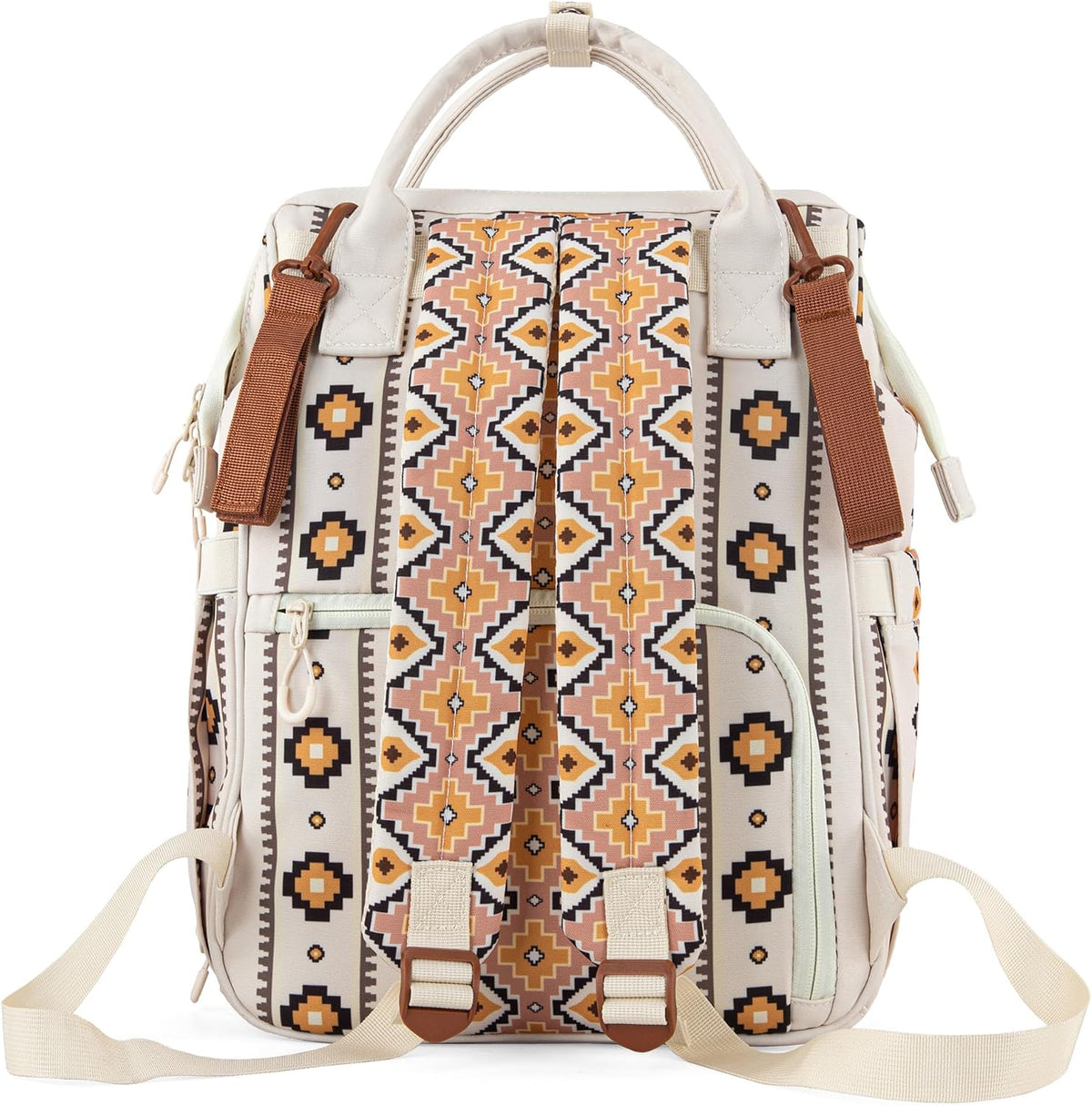 Aztec Backpack Organized Daypack Travel Baby Bag with Stroller Strap and Side Bottle Pockets WG2204-9110CM