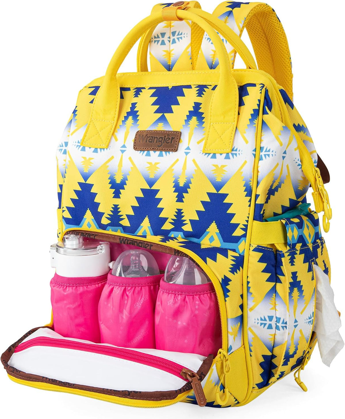 Aztec Backpack Organized Daypack Travel Baby Bag with Stroller Strap and Side Bottle Pockets WG2204-9110CM