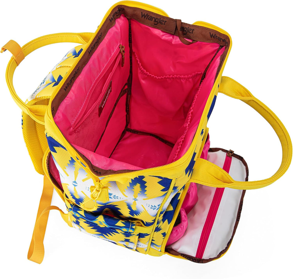Aztec Backpack Organized Daypack Travel Baby Bag with Stroller Strap and Side Bottle Pockets WG2204-9110CM