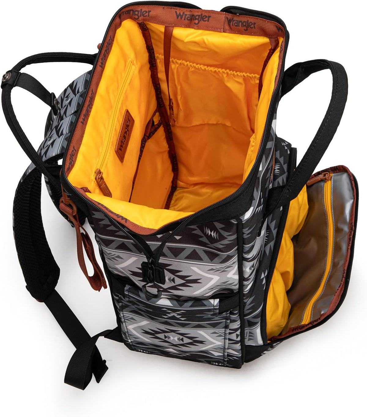Aztec Backpack Organized Daypack Travel Baby Bag with Stroller Strap and Side Bottle Pockets WG2204-9110CM