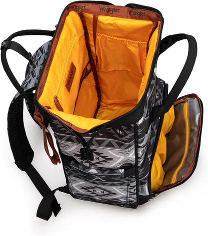 Aztec Backpack Organized Daypack Travel Baby Bag with Stroller Strap and Side Bottle Pockets WG2204-9110CM