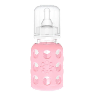 Lifefactory Glass Baby Bottle BPA Free | Protective Silicone Sleeve | 9 oz Pack of 2 | Mango, Kale