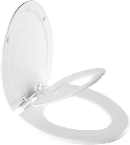 Mayfair NextStep Slow-Close Toilet Seat with Built-In Toddler Potty Training Seat, Removable, White, Round
