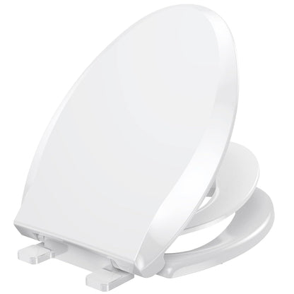 YASFEL Built in Potty Training Toilet Seat for Toddlers, Kids & Adults Biscuit Plastic Toilet Seats Elongated Slow Close with Magnets(Almond, 18.5”)