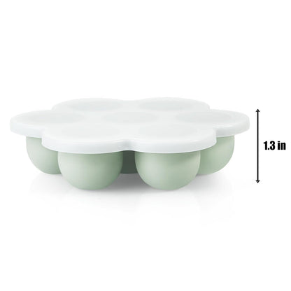 PandaEar 3 Pack Baby Food Freezer Tray with Lids, Silicone Baby Food Storage Container for Homemade Baby Food, Purees, Breastmilk (Blue/Green/Carnation)