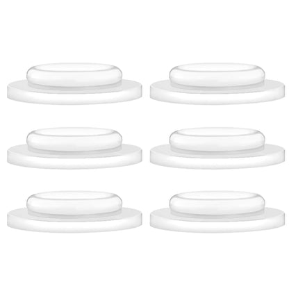 Maymom Screw Lids Aka Travel Caps with Rewritable Sealing Disc Compatible with Avent Bottle, Maymom Wide Mouth Bottles; Cap Replace Avent Natural Bottle Sealing Ring and Sealing Disc, 6pcs. (Blue)