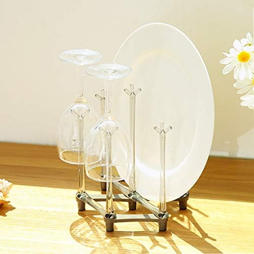 Yesland 2 Pack Retractable Cup Drying Rack, Plastic Non-slip Bottom Mug Tree Holder Organizer Rack Stand for Drinking Glass and Sports Bottle Drainer for Kitchen