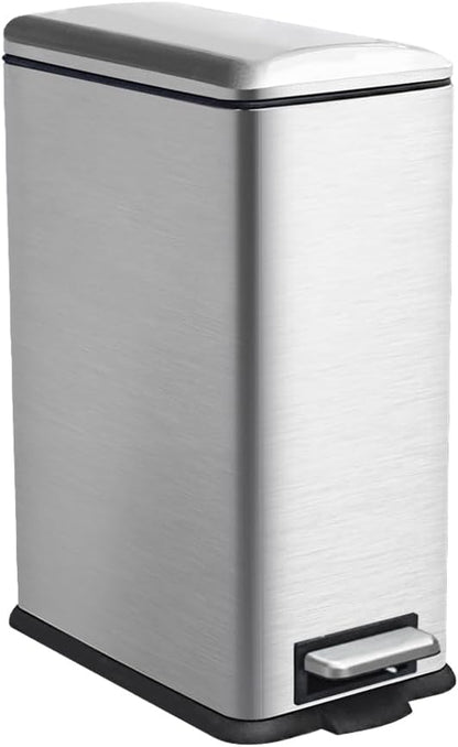 Diaper Pail, Baby Diaper Trash Can with Removal Inner Liner, Childproof Lock, Stainless Steel Garbage Pail with lid, Soft Close, Odor Control Diaper Disposal Bin, 4 Gallon Pink Diaper Can