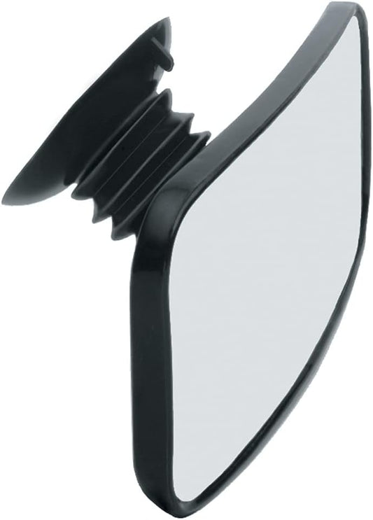 CIPA 11050 Suction Cup Rearview Mirror, Black, 8" W x 4" H