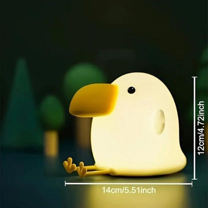 Bird Night Light,LED Silicone Animal Shaped Lamp,3 Level Dimmable,Nursery Nightlight for Desk Decor,Adult | Adorable Bird Gifts, Nursery Decor