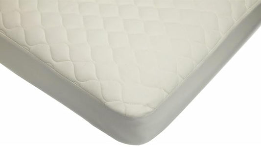 American Baby Company Waterproof Crib and Toddler Mattress Protector, Quilted Fitted Protector Pad Cover made with Organic Cotton Top Layer, 52“ x 28"