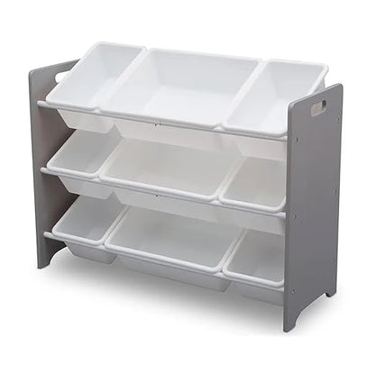 Delta Children MySize 9 Bin Plastic Toy Organizer - Greenguard Gold Certified, Grey