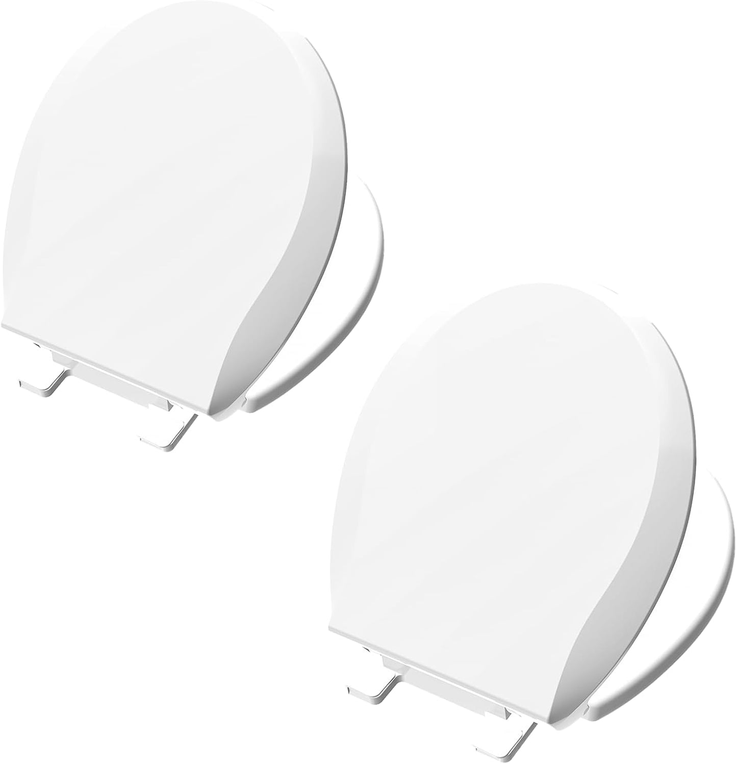 Aünsffer Toddler Toilet Seat with Potty Training Seat Round 16.5inch, 2 in 1 Toilet Seat for Family Built-in Baby Seat Removable, Soft Close + Easy Clean, PP Safe Material, Pink