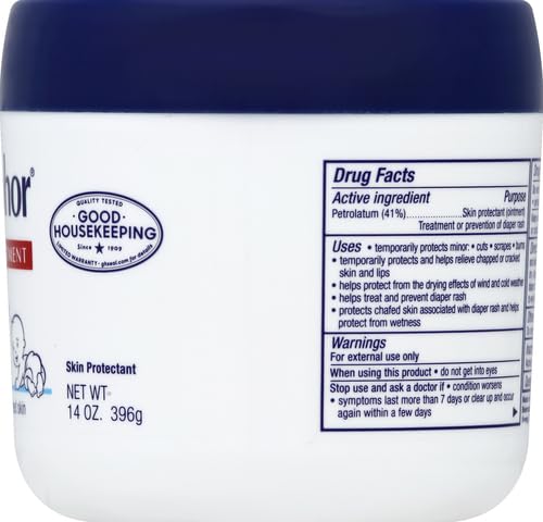 Aquaphor Baby Healing Ointment (14 Oz) + 3-in-1 Diaper Rash Cream (3.5 Oz), Hypoallergenic and Fragrance Free Skin Care Set for Babies