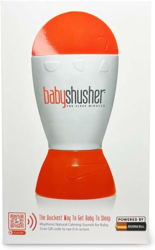Baby Shusher Portable Sound Machine - Mom-Like 'Shh!' Sound for Baby, Sleeping Soother, Newborn Essentials for Crib, Battery Operated Hush, Travel Friendly, Shower & Registry Gift - 1 Count