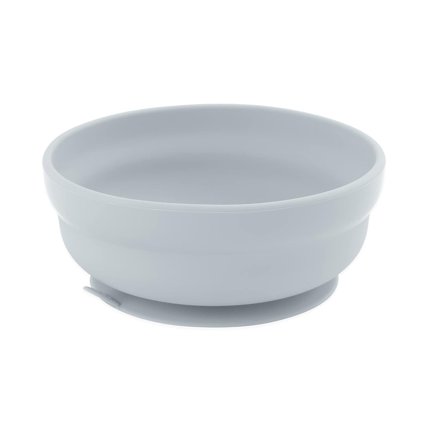 Bumkins Baby Bowl, Silicone Suction, for Babies, Toddlers and Kids, Baby Led Weaning, Feeding Essentials, Platinum Silicone, Non Skid Sticky Bottom, Supplies for Children Ages 6 Months Up, Gray